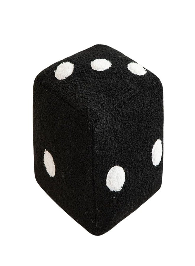 TechMax Solution Cute Black DICE Plush Pillow Soft Toy
